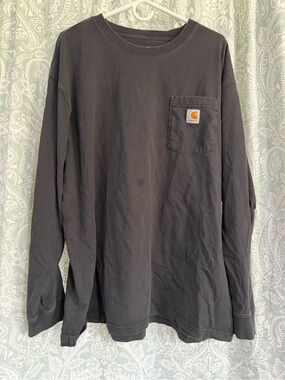 Carhartt Black Graphic Logo Long Sleeve Shirt